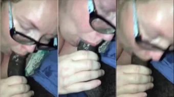 Mamada interracial con una rubia que da un trato en una colosal extremidad negra
