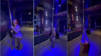 ¡Belle Belinha Video Rocking en Pole Dance con una súper sexy pantimedias negras