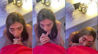 Stefania Herrera realizando sexo oral en OnlyFans