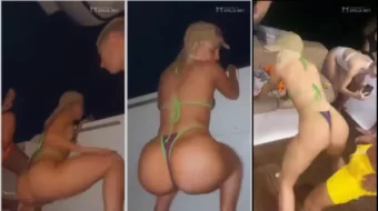 Los jóvenes adinerados de Brasil disfrutando de una noche en su lujoso yate